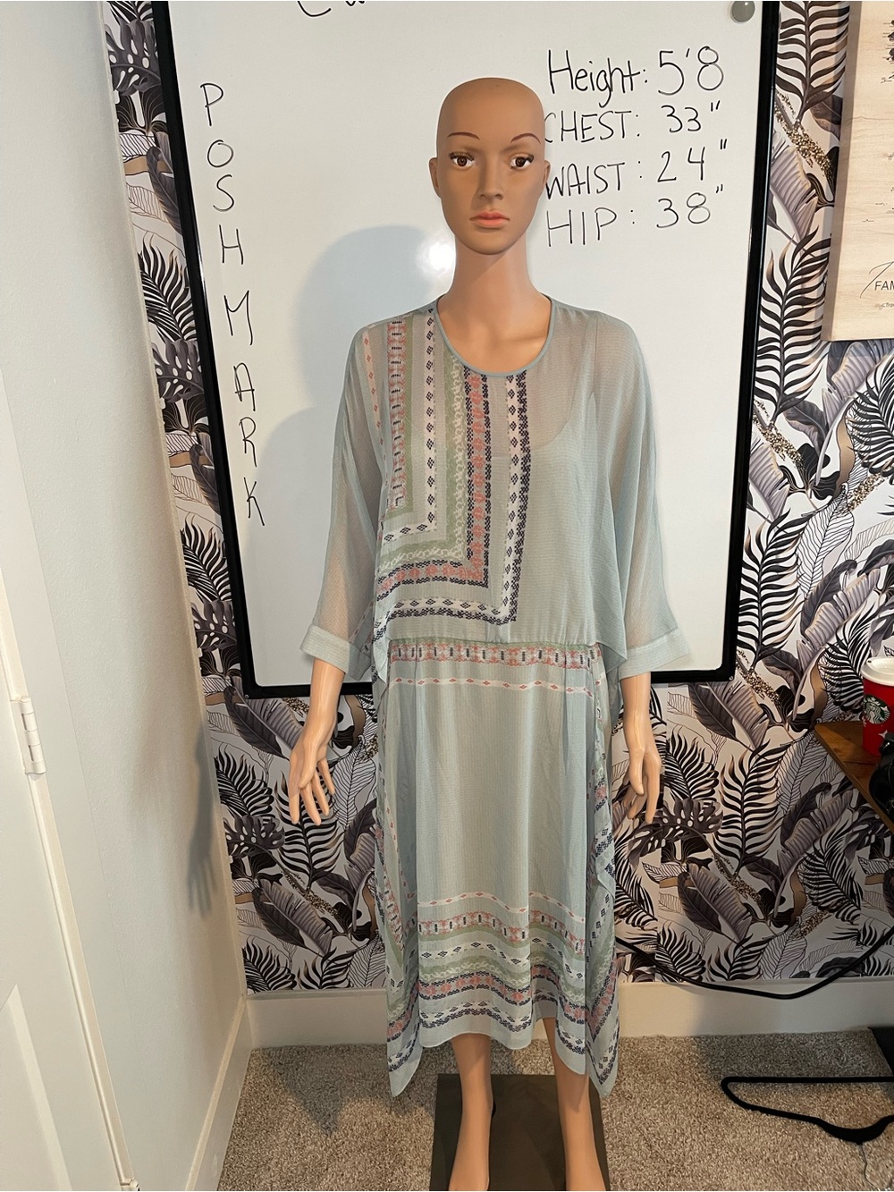 BCBG Flowy Blue Dress